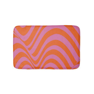 Tapis De Bain Purple Orange Retro Liquide Super Motif de bande