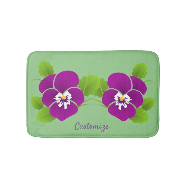 Tapis De Bain Purple Pansy Flower Thunder_Cove (Devant)
