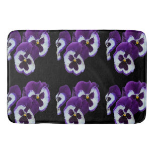 Tapis De Bain Purple Pansy Posy,
