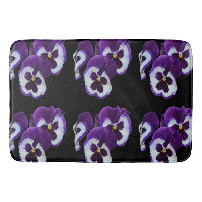 Tapis De Bain Purple Pansy Posy, (Devant)