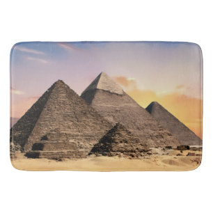 Tapis De Bain pyramides de gizeh Égypte antique paysage désertiq