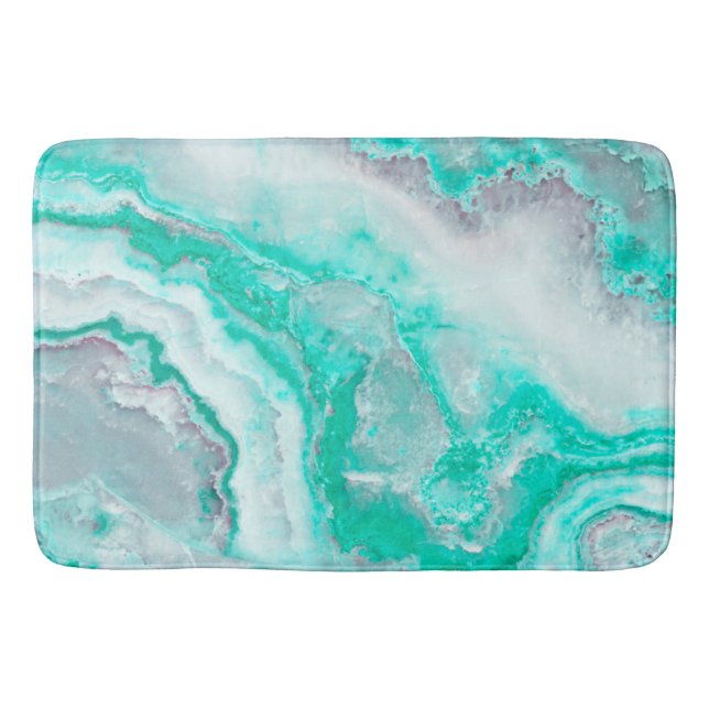 Tapis De Bain Quartz blanc de minerai d'agate de pierre gemme (Devant)