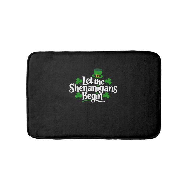 Tapis De Bain Que Les Shenanigans Commencent À Drôle Clovers St  (Devant)