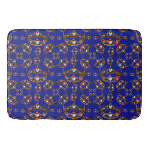 Tapis De Bain Queen of Hearts Gold Crowns tiaras iris bain mat