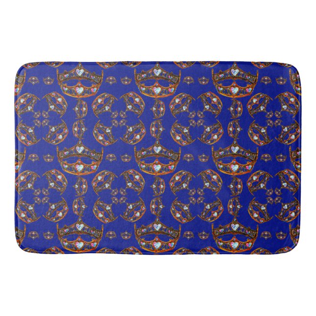 Tapis De Bain Queen of Hearts Gold Crowns tiaras iris bain mat (Devant)