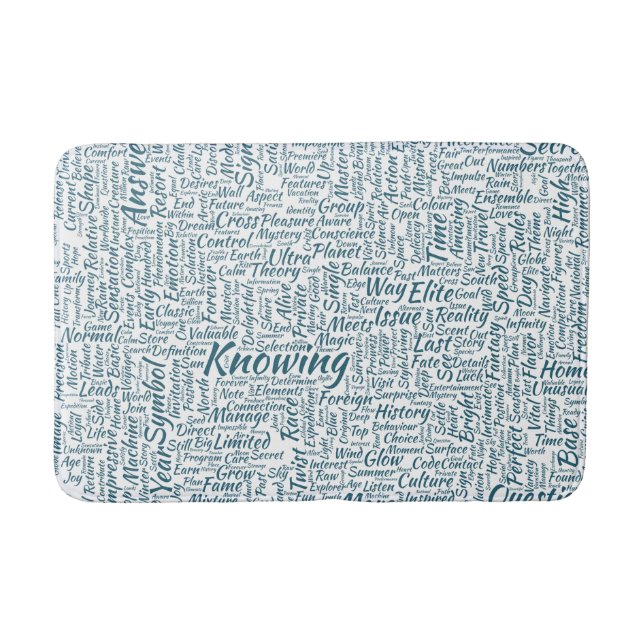 Tapis De Bain Question Apprendre Nuage MotssTexte Motif Message (Devant)