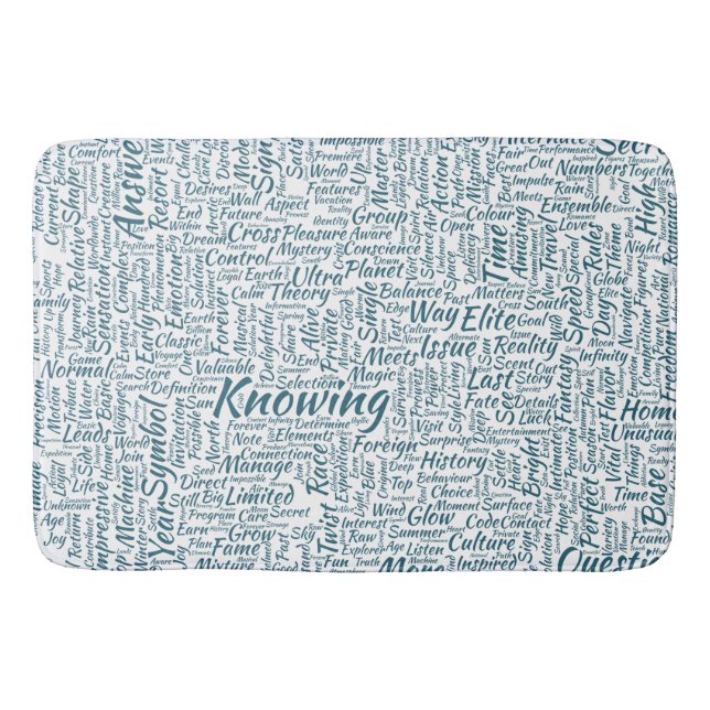 Tapis De Bain Question Apprendre Nuage MotssTexte Motif Message (Devant)