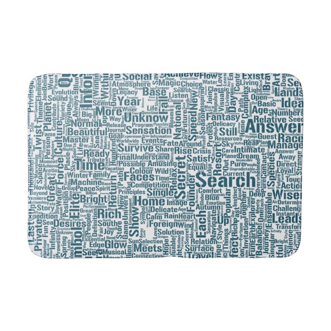 Tapis De Bain Question Apprendre Nuage MotssTexte Motif Message (Devant)