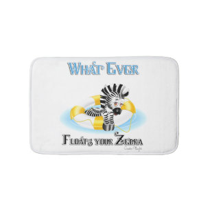 Tapis De Bain Quoi qu'il flotte votre Zebra 3