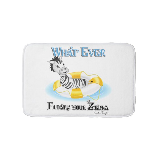 Tapis De Bain Quoi qu'il flotte votre Zebra 4 (Devant)