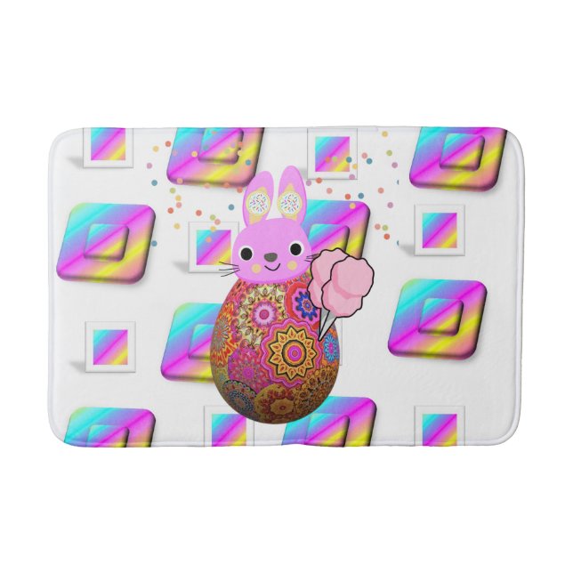 Tapis De Bain Rabat rose Pastel Salle de bain Mat (Devant)