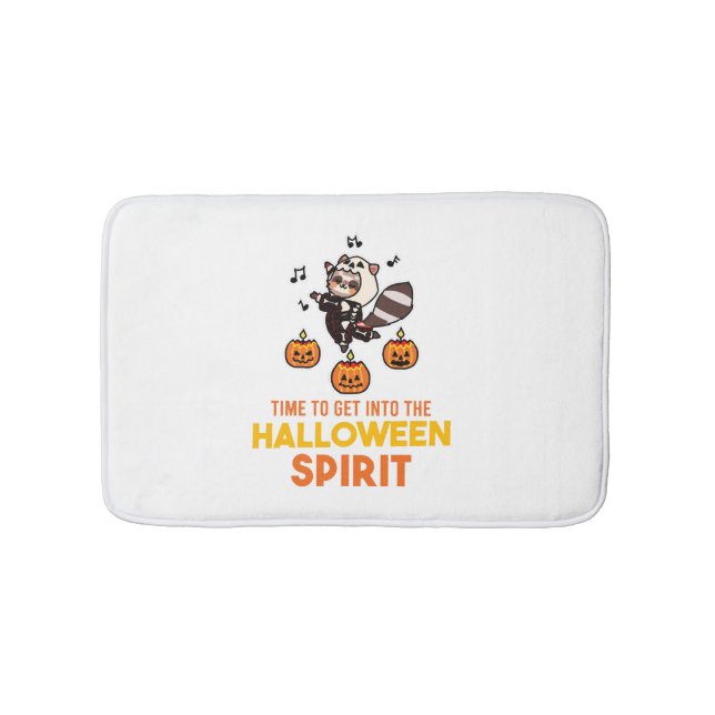 Tapis De Bain Raccoon Spirit Halloween Citrouille Party (Devant)