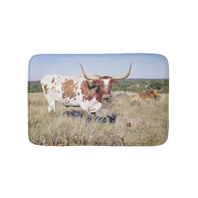 Tapis De Bain Race du Texas Longhorn (photo) (Devant)