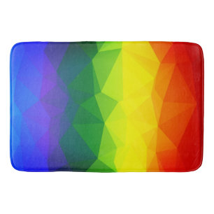 Tapis De Bain Rainbow Ombre Polygon