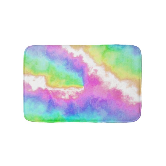 Tapis De Bain Rainbow Tie Dye Party (Devant)