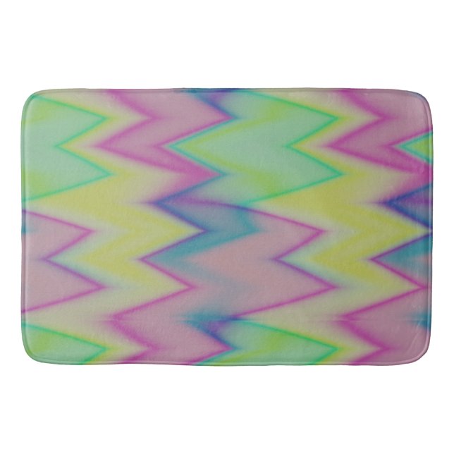Tapis De Bain Rainbow Zigzags (Devant)