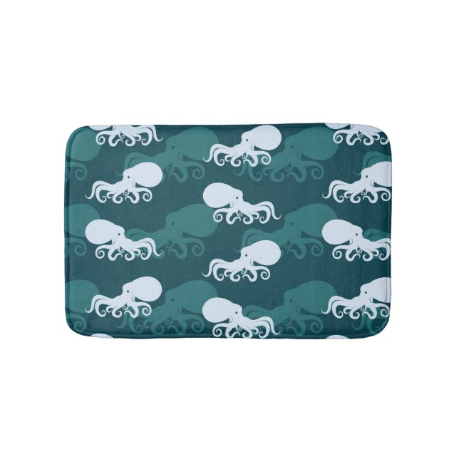 Tapis De Bain Rangées de motif de poulpe (Devant)