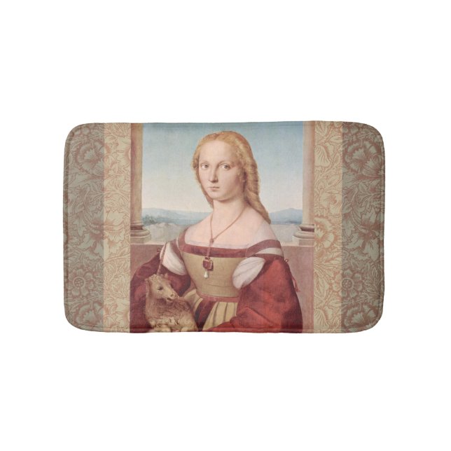 Tapis De Bain Raphael Dame et la Licorne Classique beaux-arts (Devant)