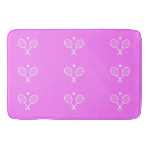 Tapis De Bain Raquettes et balles de tennis   