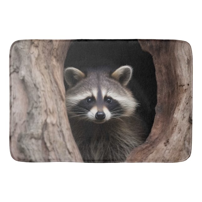 Tapis De Bain Raton laveur dans la grotte de l'arbre  (Devant)