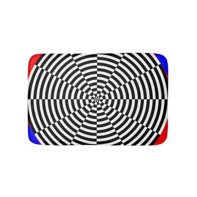 Tapis De Bain Rayonnement noir et blanc par Kenneth Yoncich (Devant)