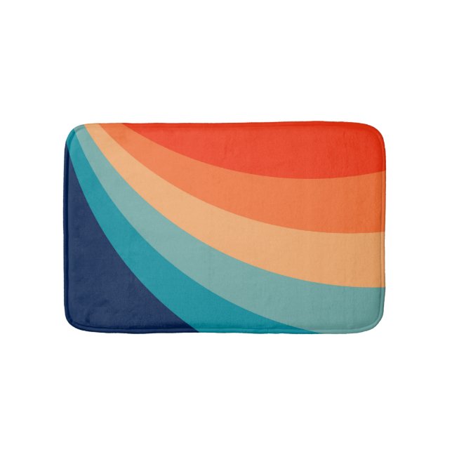 Tapis De Bain Rayons solaires rétro colorés (Devant)