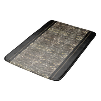 Tapis De Bain Rayure de marbre noire de Taupe