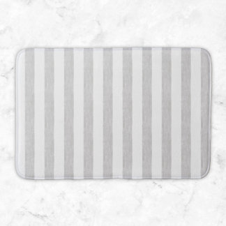Tapis De Bain Rayure grise et blanche Minimaliste Moderne Ferme