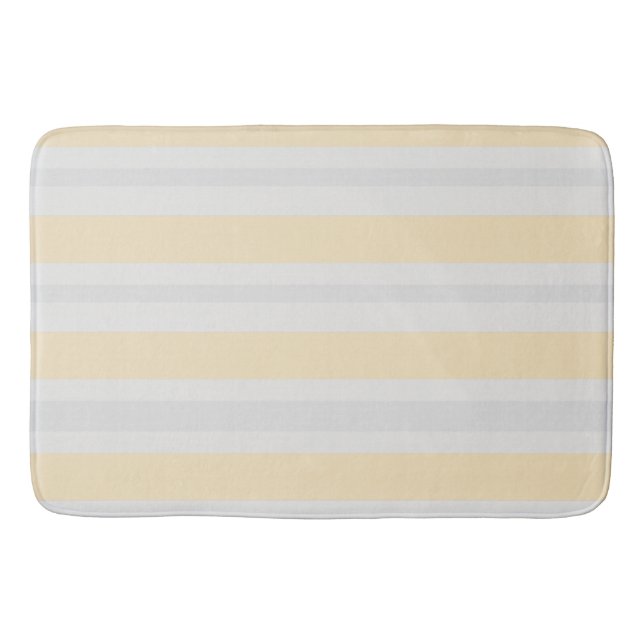 Tapis De Bain Rayure nordique beurre doux  (Devant)