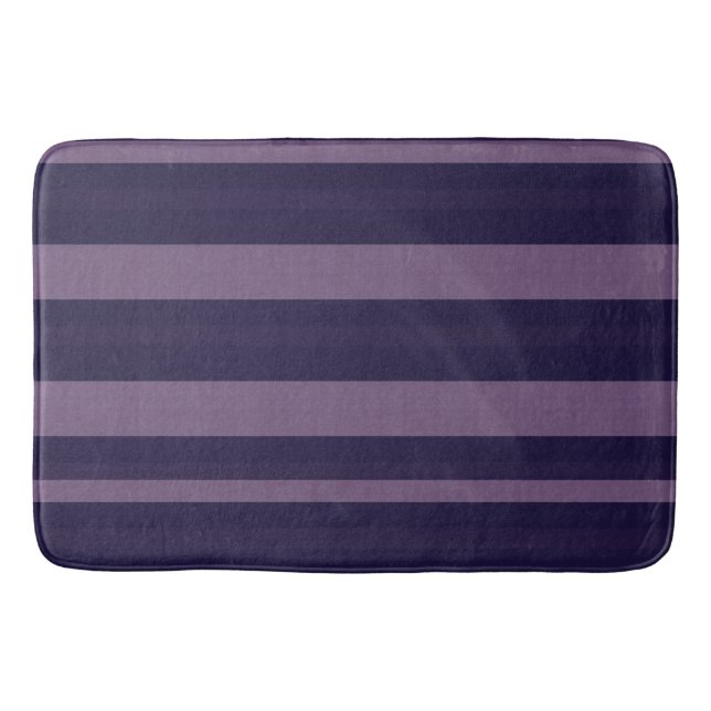 Tapis De Bain Rayure prune nordique  (Devant)