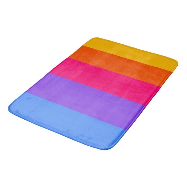Tapis De Bain Rayures arc-en-ciel (Angle)