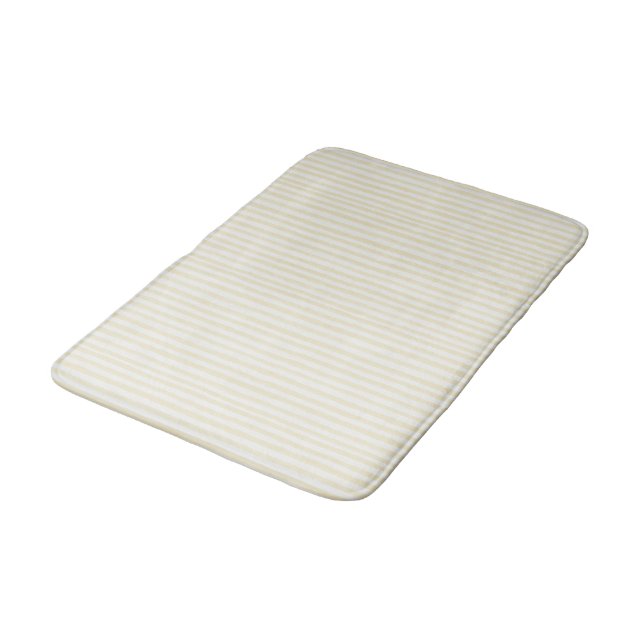 Tapis De Bain Rayures blanches jaunes (Angle)