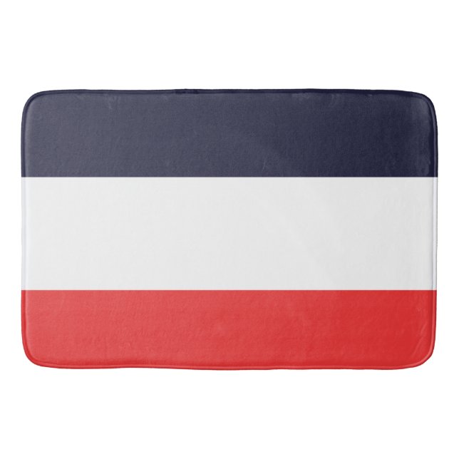 Tapis De Bain Rayures Bleu Blanc & Rouge Rayé (Devant)