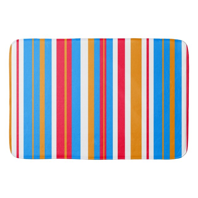 Tapis De Bain rayures colorées (Devant)