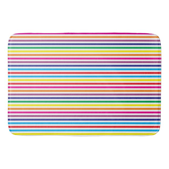 Tapis De Bain Rayures Colorées (Devant)