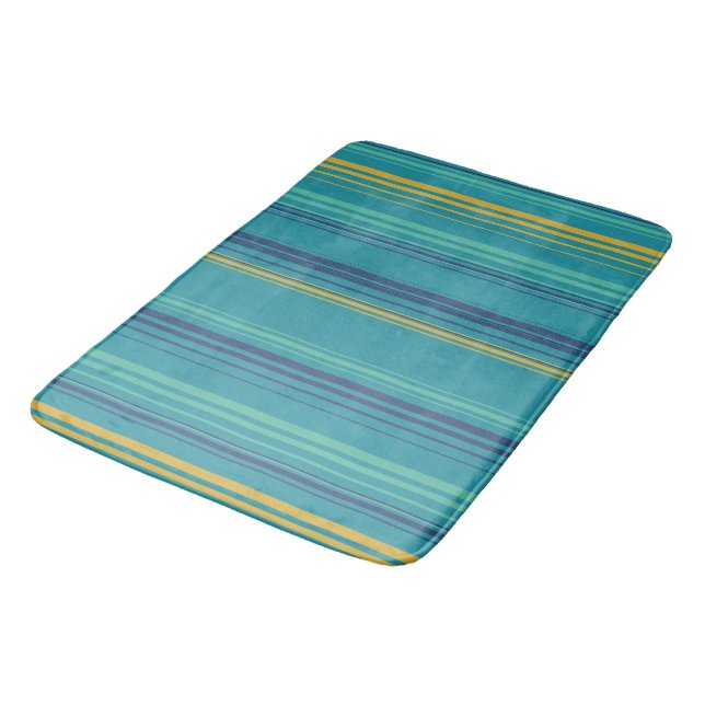 Tapis De Bain Rayures de paon (Angle)