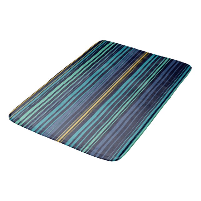 Tapis De Bain Rayures de paon (Angle)