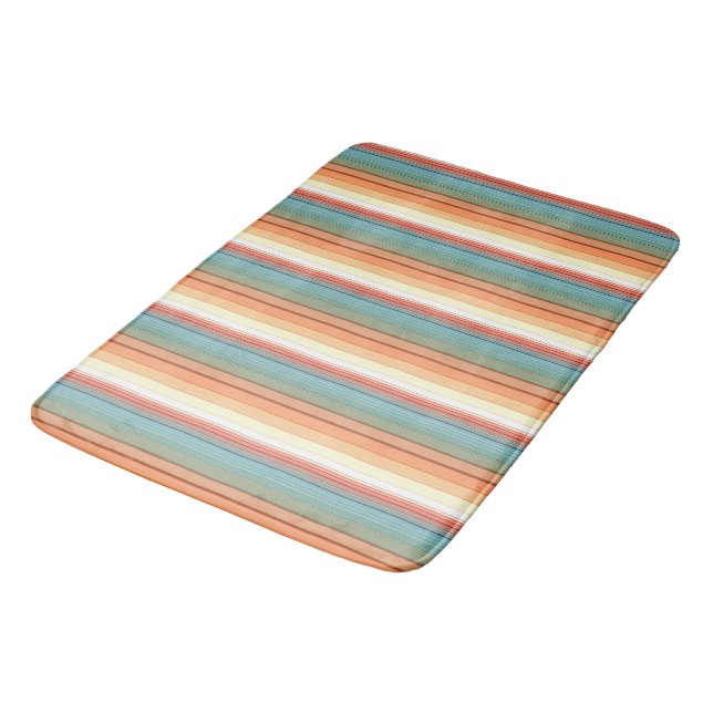 Tapis De Bain Rayures du Sud-Ouest Couleur Assourdie (Angle)