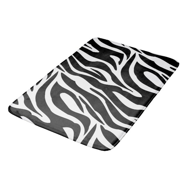 Tapis De Bain Rayures folles de zèbre (Angle)