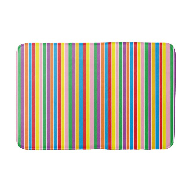 Tapis De Bain Rayures horizontales arc-en-ciel (Devant)