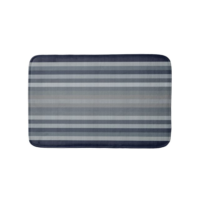 Tapis De Bain Rayures Navy (Devant)