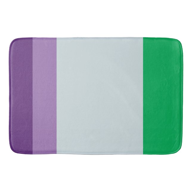 Tapis De Bain Rayures : Palette Cool (Devant)