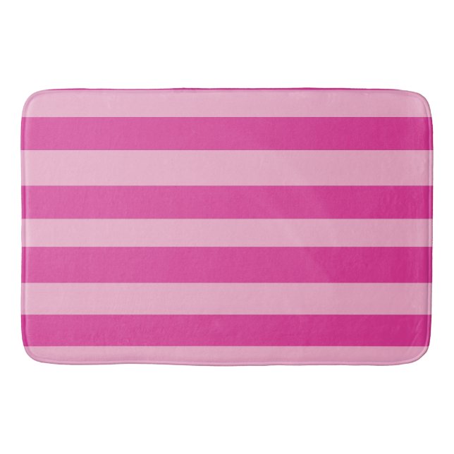 Tapis De Bain Rayures roses  (Devant)