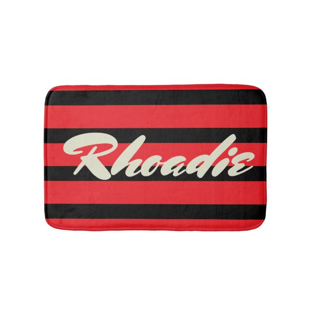 Tapis De Bain Rayures rouges et noires (Devant)
