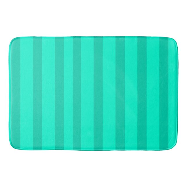 Tapis De Bain Rayures vert sauge  (Devant)