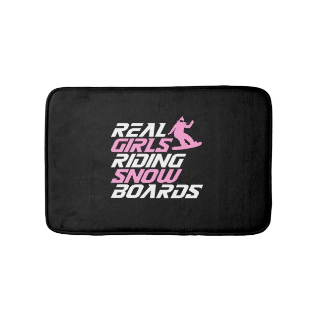 Tapis De Bain Real Girls Riding Snowboards (Devant)