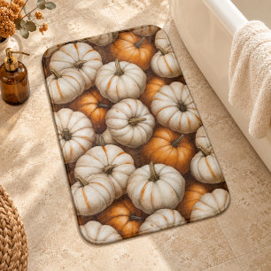 Tapis De Bain Récolte de citrouilles d'automne Halloween Thanksg