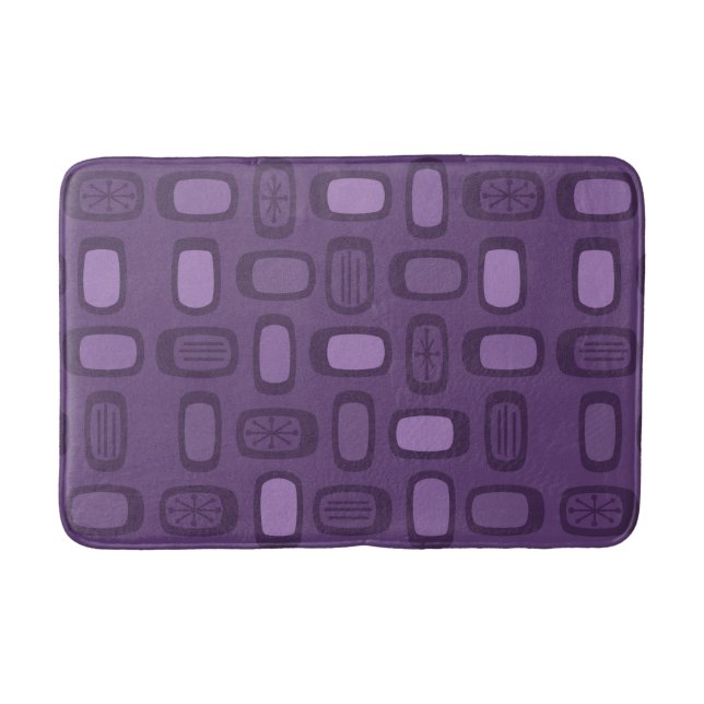 Tapis De Bain Rectangles arrondies MCM du milieu du siècle (Devant)