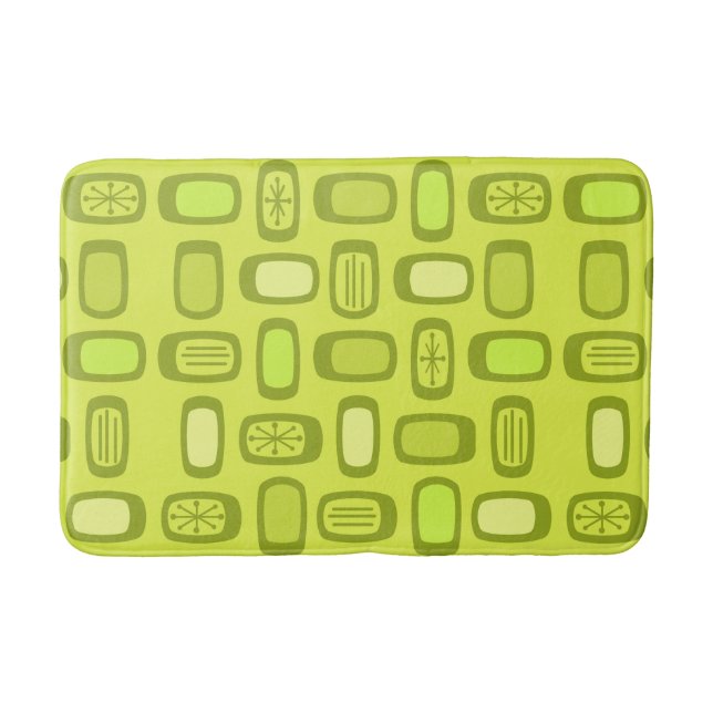 Tapis De Bain Rectangles arrondies MCM du milieu du siècle Chart (Devant)