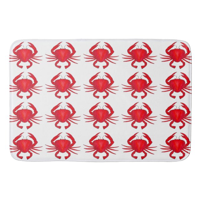 Tapis De Bain Red Baltimore Maryland Beach Bay Crabe Fruits de m (Devant)